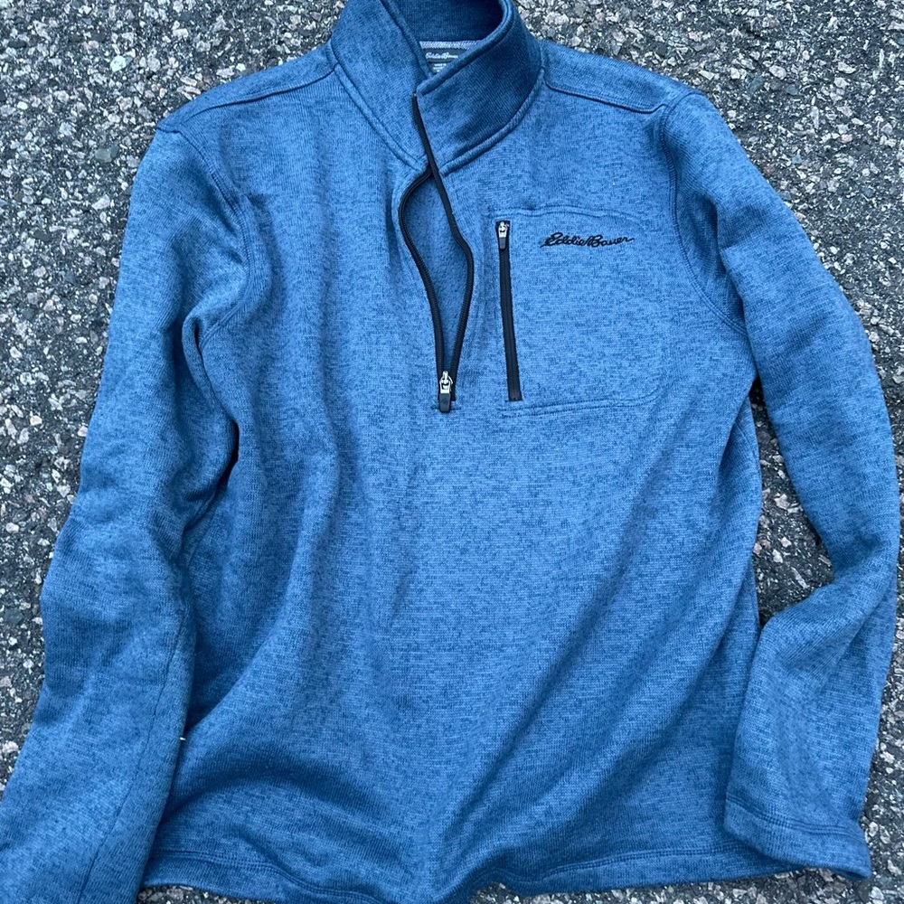 Blue Eddie Bauer Quarter-Zip Pullover